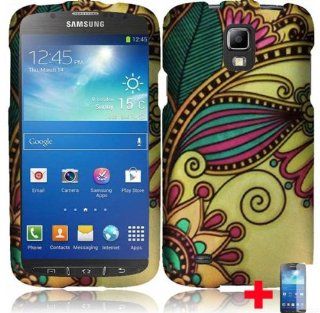 Samsung Galaxy S4 Active i537ANTIQUE FLOWER HARD PLASTIC MOBILE PHONE CASE + SCREEN PROTECTOR, FROM [TRIPLE8ACCESSORIES]: Cell Phones & Accessories