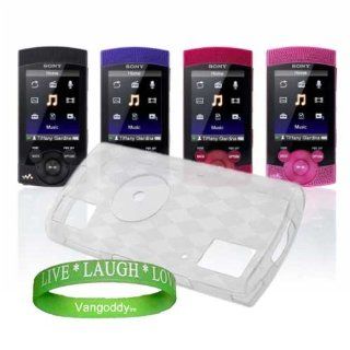 Sony Walkman S Series Premium TPU Clear Silicone Skin Case Cover for the Sony Walkman NWZ S540, Sony Walkman NWZ S544, Sony Walkman NWZ S545 MP3 Player + Live * Laugh * Love Wrist Band!!! : MP3 Players & Accessories