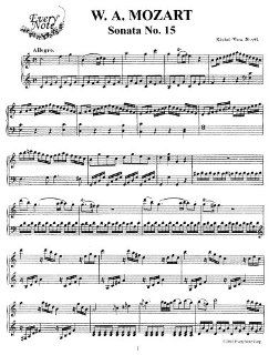 Mozart Piano Sonata No. 15 in C Major, K.545: Instantly download and print sheet music: Mozart: Books