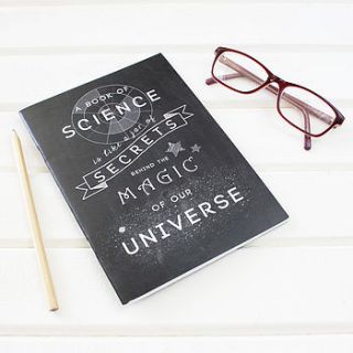 science is magic quote notebook by newton and the apple