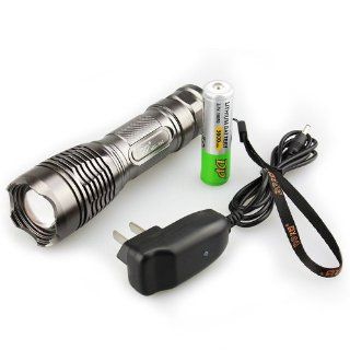 DP® [Alloy Series] Black 3 modes 100LM 1 Watt LED Electric Torch/Flashlight/(LED 540) (Including Charger And Battery)    