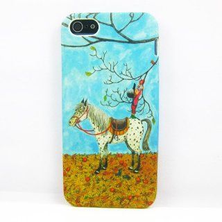 New Cute Children And The Horse Comic Cute TPU Gel Silicone Case Cover Skin For Apple For Iphone 5 Cases: Cell Phones & Accessories