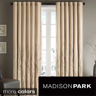 Madison Park Madison Park Eliza Faux Silk Curtain Panel Brown Size 50 x 95