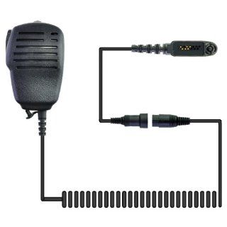 Generic Pro Shoulder Mic Speaker with Volume for Motorola Radio GP328 plusGP344 GP388 28.7" Black : Two Way Radio Headsets : GPS & Navigation