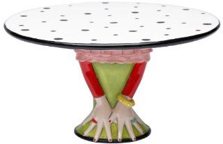 Appletree Design Cake Stand, 9 1/2 Inch Long, Plate Detaches from Base: Kitchen & Dining