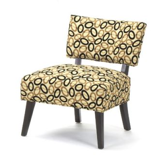Bernards Frisbee Metro Fabric Slipper Chair 7165 / 7166 Color Black