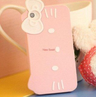  Hello Kitty Cat Cute Big Face Soft Silicone Phone Case Cover For iPhone 4 4S Cell Phones & Accessories