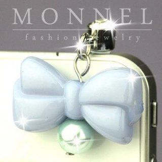 ip556 Cute Plastic Bow Bead Anti Dust Plug Cover For iPhone 4 4S: Cell Phones & Accessories