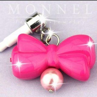 Ip557 Cute Plastic Bow Bead Anti Dust Plug Cover for Iphone 4 4s: Cell Phones & Accessories