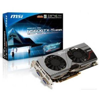 MSI N560GTX Ti Hawk Geforce GTX 560 Ti 1GB GDDR5 256bit PCIE 2.0 SLI Support Video Card: Computers & Accessories