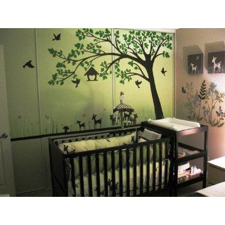 PopDecors   Big tree with love birds(100" W)   Custom Beautiful Tree Wall Decals for Kids Rooms Teen Girls Boys Wallpaper Murals Sticker Wall Stickers Nursery Decor Nursery Decals  Nursery Decor Products  Baby