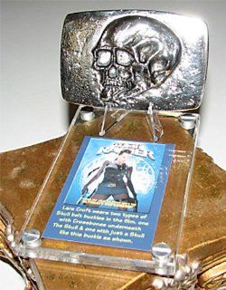 Tomb Raider Skull Buckle, Solid Metal, Silver: Toys & Games