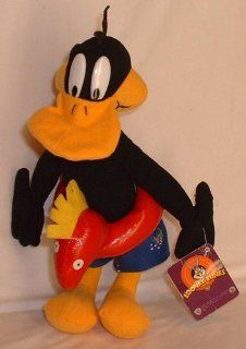 Looney Tunes 10" Daffy Duck with Swim Ring and Swimming Trunks Plush: Toys & Games