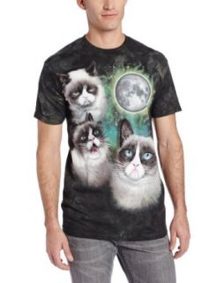 The Mountain Men's Three Grumpy Cat Moon T Shirt: Clothing
