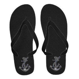 Chrome Rope Anchor on Carbon Fiber Flip Flops