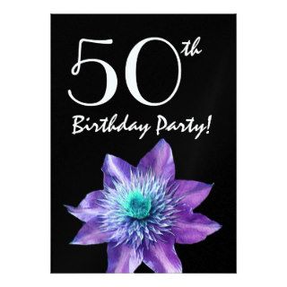 Birthday Party Template Purple Passion Flower Personalized Invitation