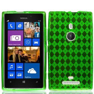 NOKIA LUMIA 925 GREEN PLAID TPU RUBBER SKIN COVER SOFT GEL CASE from [ACCESSORY ARENA]: Cell Phones & Accessories