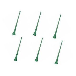 Vuvuzela   South African Style Collapsible 29 inch Horns, Green (Pack of 6): Toys & Games