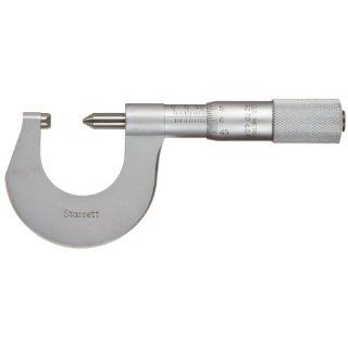 Starrett 575MAP Screw Thread Micrometer, Plain Thimble, 3 4 Pitch Range, 0.01mm Graduation, 0 25mm Pitch Dia.: Outside Micrometers: Industrial & Scientific