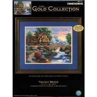 Dimensions Gold Collection Twilight Bridge Counted Cross Stitch Kit: 14x11