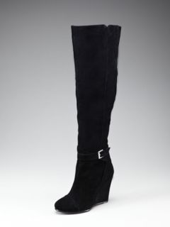 HATTIE OVER THE KNEE WEDGE BOOT by Kelsi Dagger