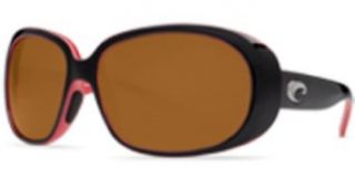 Costa Del Mar   Hammock   Black/Coral Frame 580 Amber Poly Polarized Lenses: Clothing