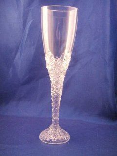 12 Plastic Acrylic Champagne Flutes Glasses 8" Tall   Clear: Kitchen & Dining