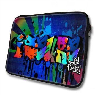"Graffiti Names" designed for Isaura, Designer 14''   39x31cm, Black Waterproof Neoprene Zipped Laptop Sleeve / Case / Pouch.: Cell Phones & Accessories