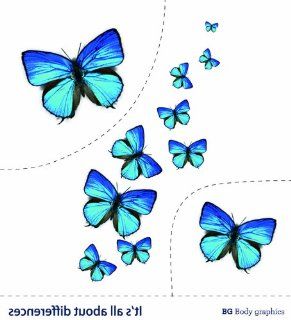 Bg Temporary Tattoo Inspire Series noctilucent Butterfly : Body Paint Makeup : Beauty