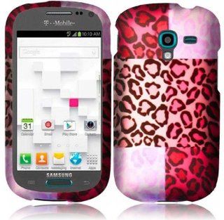 Samsung T599 Galaxy Exhibit ( Metro PCS , T Mobile ) Phone Case Accessory Exciting Cheetah Hard Snap On Cover with Free Gift Aplus Pouch: Cell Phones & Accessories