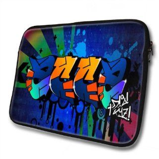 "Graffiti Names" designed for Acca, Designer 14''   39x31cm, Black Waterproof Neoprene Zipped Laptop Sleeve / Case / Pouch.: Cell Phones & Accessories