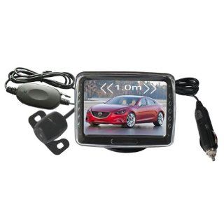 AUBIG PZ601 W 3.5 inch TFT LCD Wireless Car Rear View System 2.4G Vehicle Backup Reversing Monitor Detector with Camera: Automotive