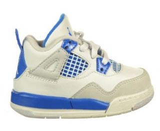 Jordan Retro IV (TD) Toddler Baby Shoes White/Light Blue/Grey White/Light Blue/Grey 308500 105 10: Shoes
