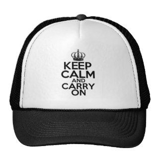 Keep Calm And Carry On Hats