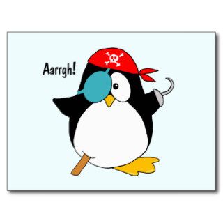 Pirate Penguin Post Card