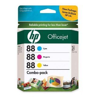 Genuine NEW Hewlett Packard CC606FN HP 88 Color Multipack   1 Cyan, 1 Magenta, 1 Yellow Ink Cartridges: Electronics