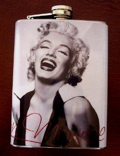 Marilyn Monroe Vinyl Curved HIP Flask Stainless Steel 8oz FM1 : Alcohol And Spirits Flasks : Everything Else