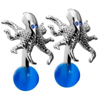 Tateossian Octopus Cufflinks (Blue)      Clothing