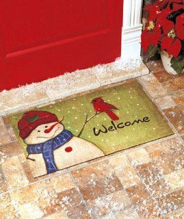 Rustic Snowman Doormat Holiday & Seasonal Christmas Dcor : Other Products : Patio, Lawn & Garden