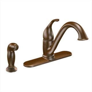 Moen Camerist Oil Rubbed Bronze 1 Handle Low Arc Kitchen Faucet with Side Spray