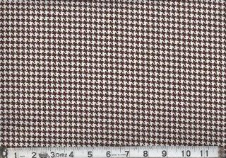 Brown & White Houndstooth Fabric