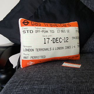 'personalised date' london travelcard cushion by ashley allen