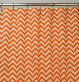 Shop Orange and Beige Chevron Zig Zag Drape, One Rod Pocket Curtain Panel 96 inches long x 50 inches wide at the  Home Dcor Store. Find the latest styles with the lowest prices from ZB Lifestyle
