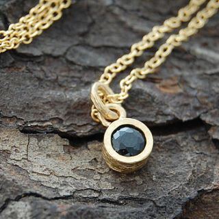 gold and black spinel dot necklace by embers semi precious and gemstone designs