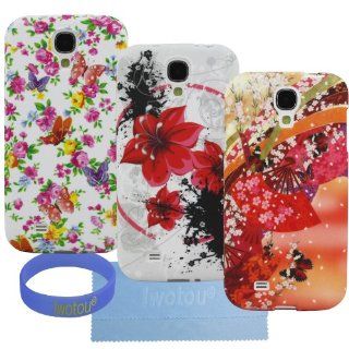 Iwotou Flower Series   Pack of 3 TPU Gel Case Cover for Samsung Galaxy S4 SIV i9500 + Accessories (Series 3): Cell Phones & Accessories