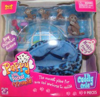 Puppy In My Pocket & Friends ~ Cuddly Cribs ~ Monkey Family: Toys & Games