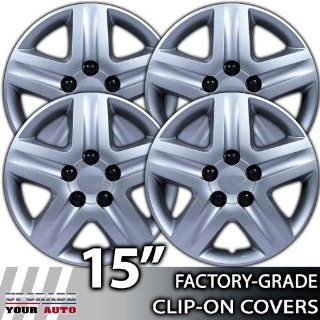 2006 2008 Chevrolet Impala 15 Inch Silver Metallic Clip On Hubcap Covers: Automotive