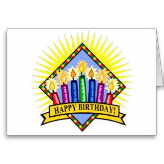 Happy Birthday Candles Greeting Cards