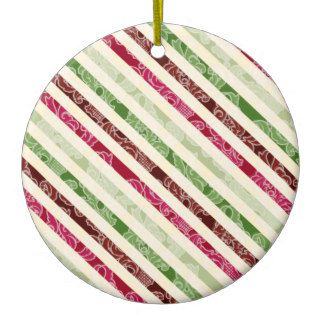 Candy Cane Stripes Christmas Tree Ornaments