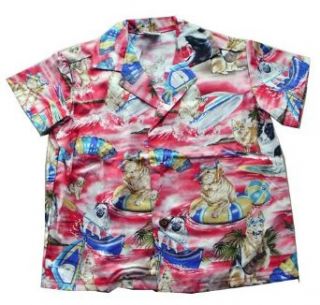 Children Limited Edition Water Sports Dogs Aloha Shirt: Clothing